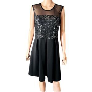 SD Collection Sequin Mesh Scuba Dress Size 10P